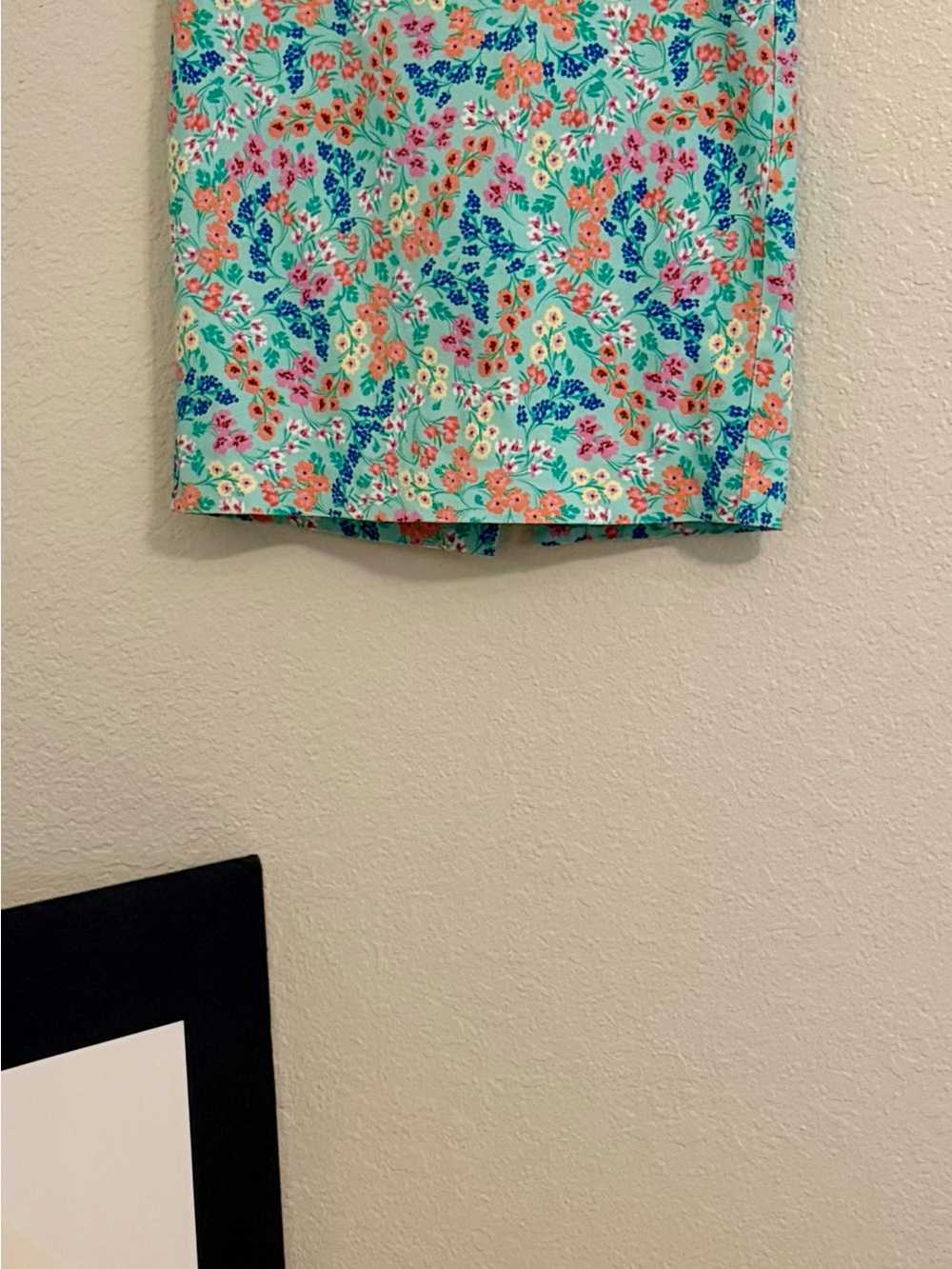 J.Crew Floral Pencil Skirt Mint Multicolor Cotton Size 2 Garden Print